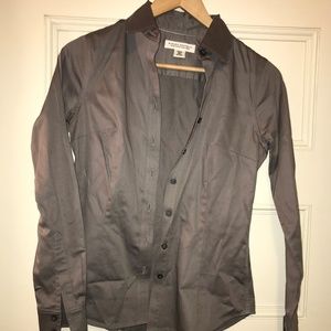 Gray Banana Republic Button Down
